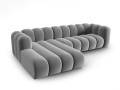Sofa narożna 4-osobowa Lupine szara velvet