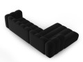 Sofa narożna 4-osobowa Lupine czarna velvet
