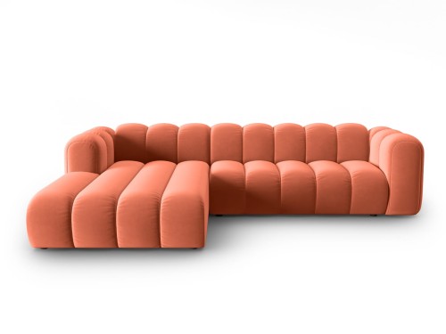 Sofa narożna 4-osobowa Lupine koralowa velvet