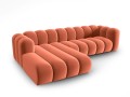 Sofa narożna 4-osobowa Lupine koralowa velvet