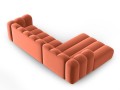 Sofa narożna 4-osobowa Lupine koralowa velvet