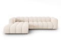 Sofa narożna 4-osobowa Lupine jasny beż szenil