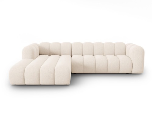 Sofa narożna 4-osobowa Lupine jasny beż szenil
