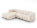 Sofa narożna 4-osobowa Lupine jasny beż szenil