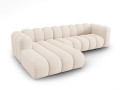 Sofa narożna 4-osobowa Lupine jasny beż szenil