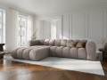 Sofa narożna 4-osobowa Lupine beżowa szenil