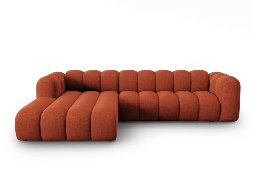 Sofa narożna 4-osobowa Lupine terakota szenil