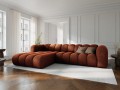 Sofa narożna 4-osobowa Lupine terakota szenil