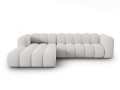 Sofa narożna 4-osobowa Lupine jasnoszara szenil