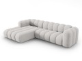 Sofa narożna 4-osobowa Lupine jasnoszara szenil