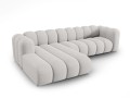 Sofa narożna 4-osobowa Lupine jasnoszara szenil