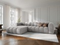 Sofa narożna 4-osobowa Lupine jasnoszara szenil