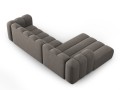 Sofa narożna 4-osobowa Lupine szara szenil