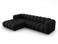 Sofa narożna 4-osobowa Lupine czarna szenil