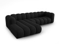 Sofa narożna 4-osobowa Lupine czarna szenil