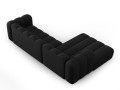 Sofa narożna 4-osobowa Lupine czarna szenil