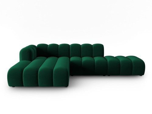 Narożnik modułowy 5-osobowy Lupine butelkowa zieleń velvet