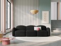 Sofa 3-osobowa Blair czarna szenil