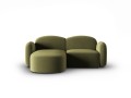 Sofa narożna Blair 3-osobowa oliwkowa velvet