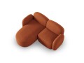 Sofa narożna Blair 3-osobowa terakota szenil