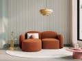Sofa narożna Blair 3-osobowa terakota szenil