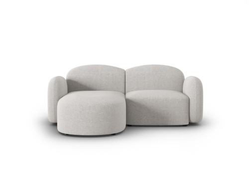 Sofa narożna Blair  3-osobowa jasnoszara szenil
