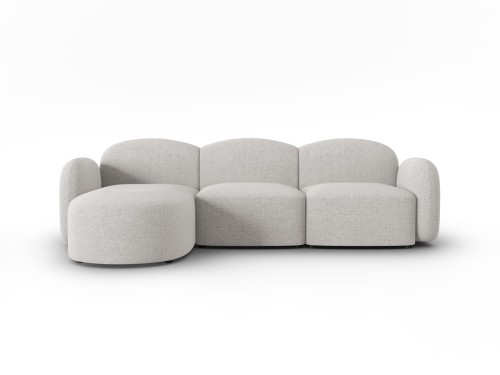 Sofa narożna Blair 4-osobowa jasnoszara szenil