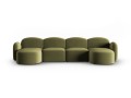 Panoramiczna sofa 6-osobowa Blair oliwkowa velvet