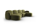 Panoramiczna sofa 6-osobowa Blair oliwkowa velvet