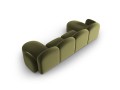 Panoramiczna sofa 6-osobowa Blair oliwkowa velvet