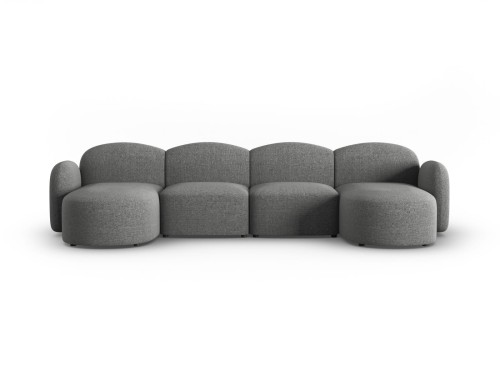 Panoramiczna sofa 6-osobowa Blair szara szenil