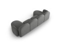 Panoramiczna sofa 6-osobowa Blair szara szenil