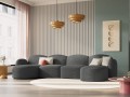 Panoramiczna sofa 6-osobowa Blair szara szenil