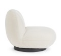 Elegancki obrotowy fotel Margot boucle ecru