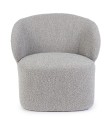 Elegancki fotel Babila boucle szary