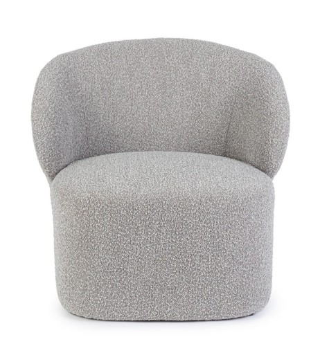 Elegancki fotel Babila boucle szary