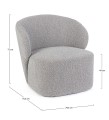 Elegancki fotel Babila boucle szary