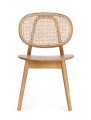Naturalne krzesło z oparciem z plecionki Adolis