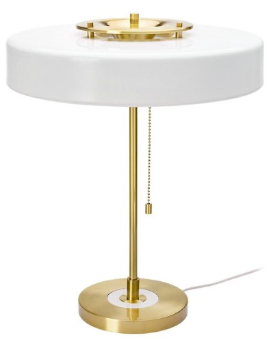 Lampa stołowa ARTE biało-złota - aluminium, szkło