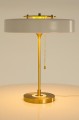 Lampa stołowa ARTE biało-złota - aluminium, szkło