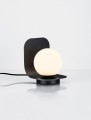 Lampa stołowa HERAS biała kula czarny