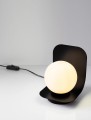 Lampa stołowa HERAS biała kula czarny