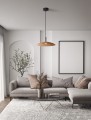 Lampa wisząca PECA 40 brązowe szkło