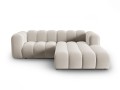 Sofa narożna 3-osobowa Lupine beżowa velvet