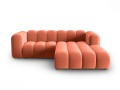 Sofa narożna 3-osobowa Lupine koralowa velvet
