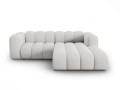 Sofa narożna 3-osobowa Lupine jasnoszara szenil