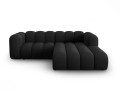 Sofa narożna 3-osobowa Lupine czarna szenil