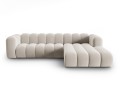 Sofa narożna 4-osobowa Lupine beżowa velvet