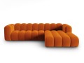 Sofa narożna 4-osobowa Lupine terakota velvet