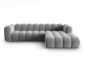 Sofa narożna 4-osobowa Lupine szara velvet